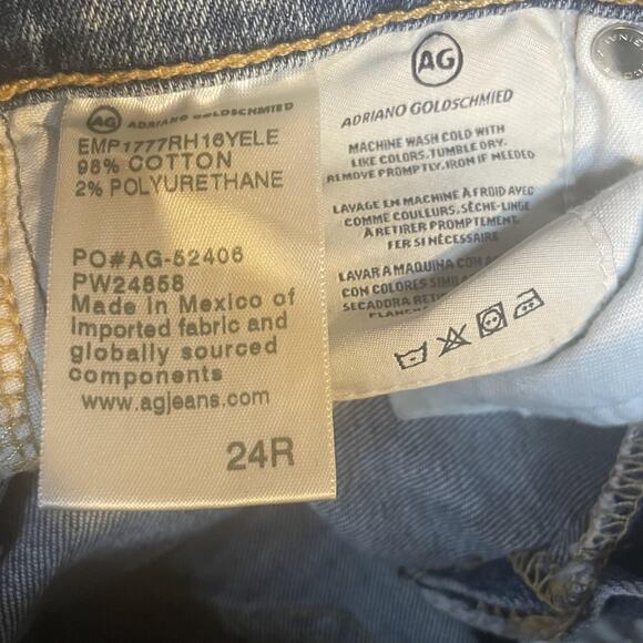 AG Adriano Goldschmied Jeans Womens 24 Farrah Skinny Ankle High Rise Raw Hem - Picture 3 of 13